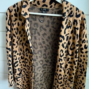 J.Crew Sophie Sweater Blazer Leopard XS
